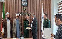 حضور فرمانده ناحیه مقاومت بسیج سپاه شهرستان در شبکه بهداشت و درمان 